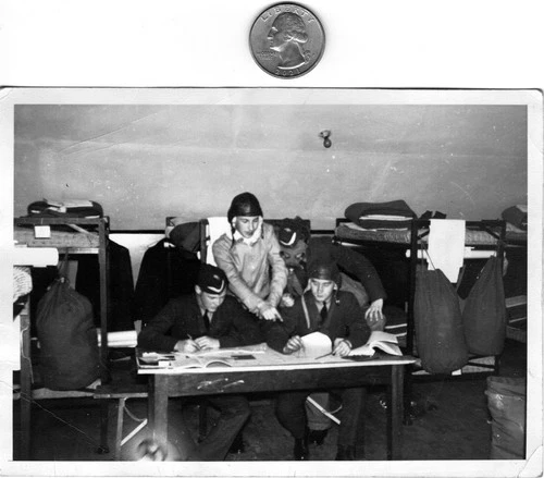 WW2 WWII British Royal Air Force RAF Military Photo - Pilots Joking Wearing Mask