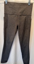 Athleta Size XS Salutation 7/8 Tight In Powervita Leggings Gray Cropped Yoga