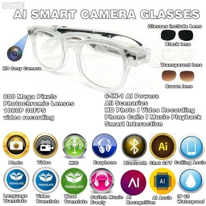 Smart glasses android with camera video recording AI Assistant for Work Conferen