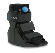 United Ortho Short Air Cam Walker Fracture Boot, Small, Black Used
