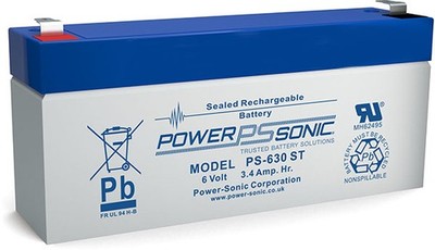 Powersonic 6V 3,4Ah Blei-Vlies Akku AGM PS-630