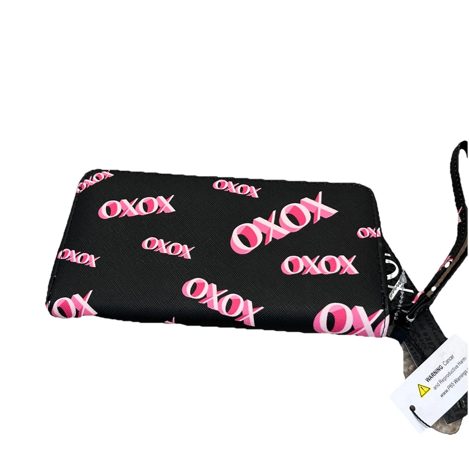 XOXO CARTERA TRANSPARENTE MUJER NEGRA CREMALLERA ÚNICA CON LOGO MULTICOLOR Foto 4 de 4