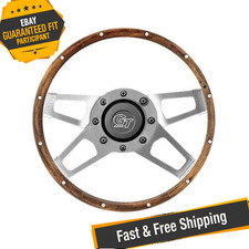 Grant 405 4-spoke Challenger Style Walnut Hardwood Steering Wheel