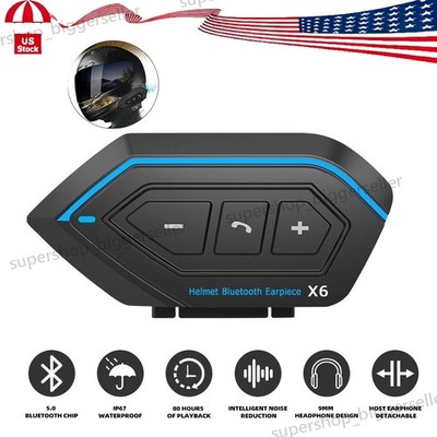 Motorcycle Helmet Headset Wireless Bluetooth Headphone Speaker Hands-Free X6 US