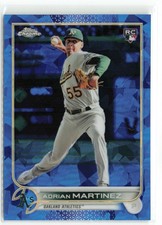 Adrian Martinez RC 2022 Topps Chrome Update Sapphire Edition Oakland Athletics