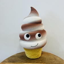 Yummy World Kidrobot 16" Chocolate Swirl Soft Serve Ice Cream Plush Stuffed Toy