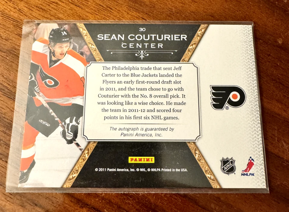 2011-2012 Panini Crown Royale Scratching The Surface Auto #30 Sean Couturier RC - Image 2 of 2
