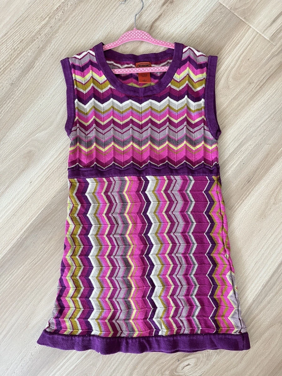 Target Missoni Chevron Zig Zag Sleeveless Sweater Dress Girl s L 10