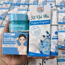 Gluta Milk Armpit Cream 15ml + FOC 1 pcs Perfume Fragrance