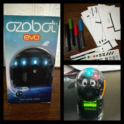 Ozobot Evo Coding Social Programmable Interactive Robot Bluetooth Black Eve