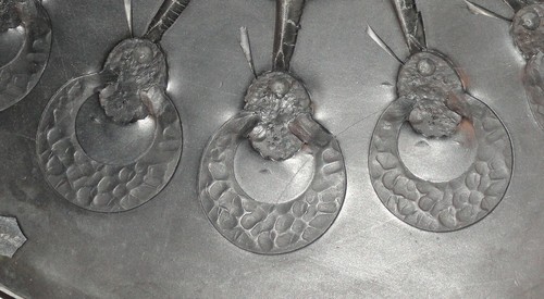 Old Vintage 12” Rubber Pewter Spin Casting Mold Hammered Style Dangling Earrings - Picture 6 of 12