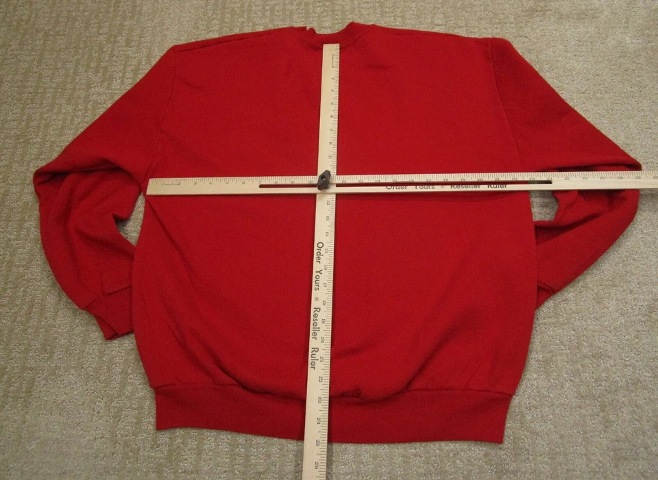 Vintage Guess Sweatshirt Men Extra Large Red Crewneck Triangle 90s USA Retro - Image 4 of 4