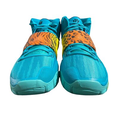 シューズ(男性用) Nike Kyrie 6 Oracle Aqua/Black/Optiyello Nike Kyrie 6 Oracle Aqua Black Opti Yellow Basketball Shoes Men's