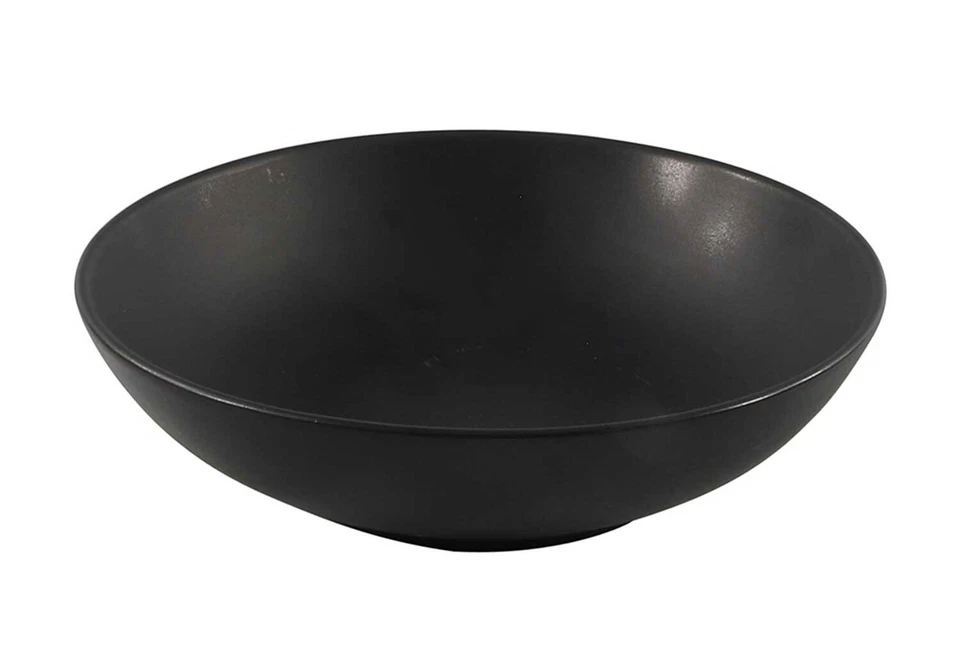 Suppenteller Tiefteller Salatteller Tafelservice Steingut Schwarz Matt Ø 20,5 cm