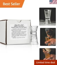 Elegant Double-Sided Crystal Jigger for Perfect Cocktail Measurements – Gift Box