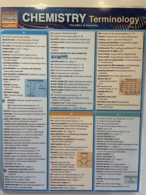 Barcharts Chemistry Terminology Quick Study Guide | eBay