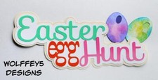 CRAFTECAFE easter EGG KID TITLE premade paper piecing scrapbook diecut piece 3D