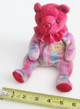 JULY 2001 Red Ruby Birthday Bear Original Retired TY Beanie Baby Rare