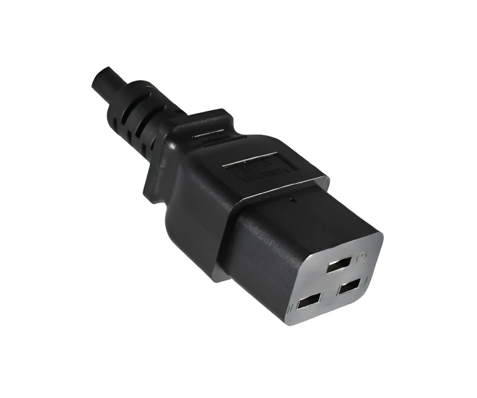 DINIC Netzkabel Schukostecker E+F 90° auf C19 für 16A, 5m - Bild 3 von 4