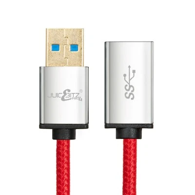 JUICEBITZ Cavo Prolunga Caricatore Dati USB Serie PRO USB 3.0 Maschio a Femmina 5Gbps Cavo