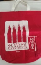 Rare ShowEast Atlantic City 1986 Red Canvas Bag W Coca-Cola Film Convention 