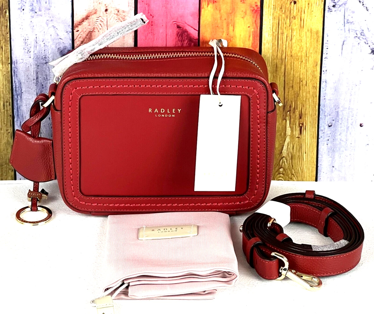 Radley Marston Mews Red Leather Small Cross Body Bag or Shoulder