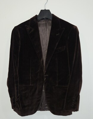Thom Sweeney Smoking-Sakko aus Baumwoll-Modal-Mix aus Samt