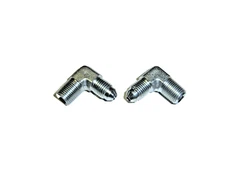 3AN TO 1/8 NPT  90 DEGREE STEEL WILWOOD 1/8-27 BRAKE CALIPER ADAPTER SET OF (2)
