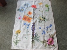 Canvas Wildflower Botanical Wall Hanging 35  x48  Grommets for Hanging Fabric
