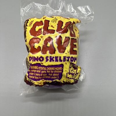 Wendy's 1996 Club Cave Purple Dinosaur Egg With Dino Skeleton Sealed