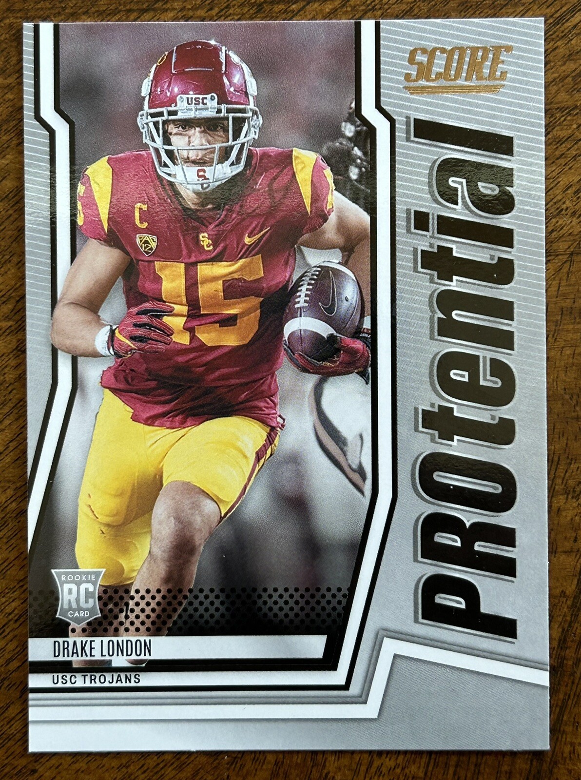 Drake London 2022 Score Protential RC Rookie Card #P-DL - Atlanta Falcons/USC