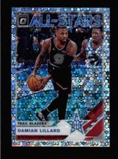 DAMIAN LILLARD 2019/20 DONRUSS OPTIC #16 ALL-STARS FAST BREAK DISCO PRIZM BC1795