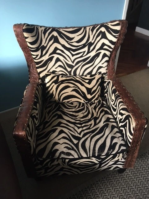 Zebra print armchair deals