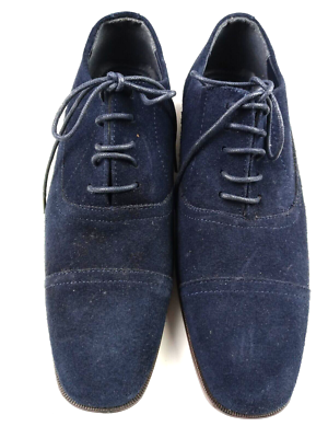 Joseph Abboud Blue Suede Casual EUC Joseph Abboud Navy Blue Suede Casual Oxford Boat Deck  main image 4