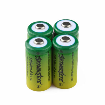 ETSAIR 16340 RCR123A Rechargeable Battery - 2800mAh, 3.7V Li-ion Lot (16mm Diameter)