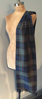 Fransen Schottenkaro Schal Schärpe nach Maß 2m L x 40cm B Auswahl an ohne Wolle Tartan