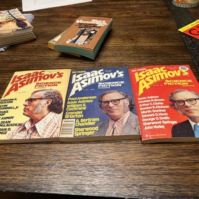 Lot Of (3) Isaac Asimov s Science Fiction Magazine 1st Issue Included