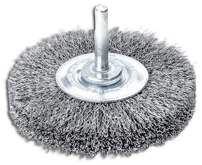 LESSMANN Werkzeug-Rundbürste, Stahldraht, gewellt