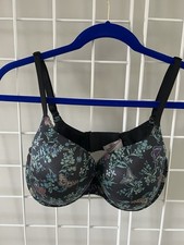 Victoria Secret Black Floral Body By Victoria Perfect Shape Convertible Bra 36DD