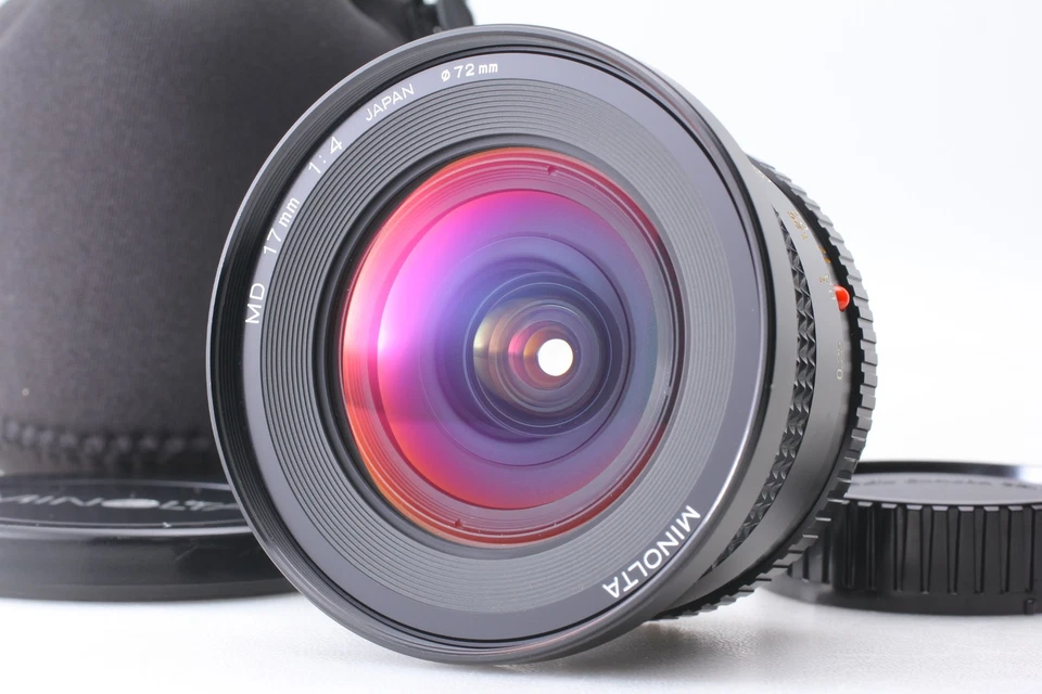 [N COMO NUEVO] Minolta Nuevo MD 17mm f/4 Ultra Gran Angular MF Lente para MC MD de JAPÓN Foto 2 de 4