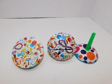 Lot of 3 Vintage Metal Noise Makers Clowns Party Preowned