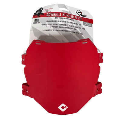 ODI Signature Downhill Number Plate Red