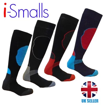 i-Smalls Mens Long Hose Thermal Ski Mountain Trekking Walking Socks 4 Pack Socks