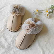 VONMAY Women's Scuff Slippers Fuzzy Indoor Outdoor House Shoes