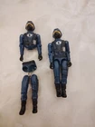 Vintage 1982 v1 Hasbro GI Joe Cobra Officer Straight Arm Action Figure Lot Of 2