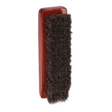 Shoe Cleaning Brush 5"x1" Beech Wood Horsehair Boot Polish Brushes, Brown