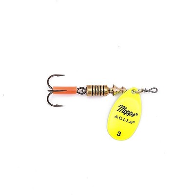 Cuillère Spinner Fluorescente Chartreuse Pour Pêche – Taille 4, Poids 10 G, Disponible En Plusieurs Tailles