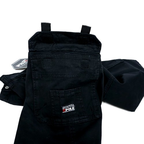 Vintage Southpole Cargo Shorts Mens 34 Black Baggy Loose Skater Grunge Y2K - Picture 7 of 13