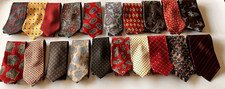 Vintage Men  s SILK Ties Lot Of 20 - Classic Paisley Geometric Polka Dot Variety
