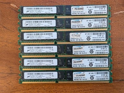 48GB 6x8GB Micron/Crucial DDR3L-1333MHz MT18KDF1G72PDZ PC3-10600 ECC Server RAM
